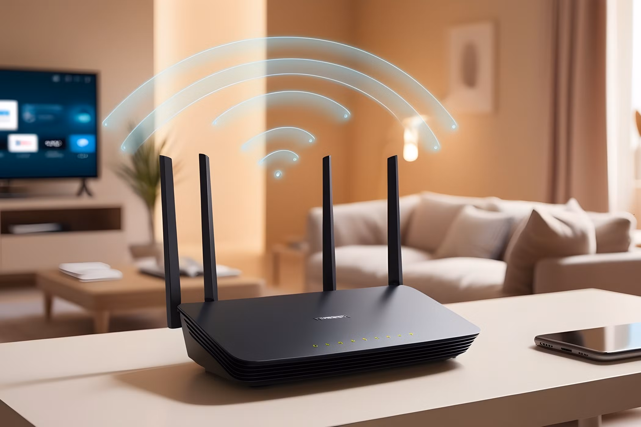 image-of-tri-band-router-in-home